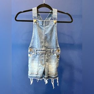 Little girls denim overalls